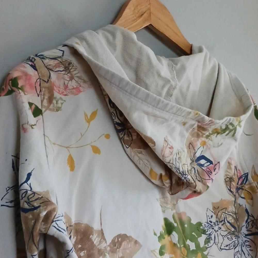 Kate Hill Cotton Zip Up Hoodie Sweatshirt Size PM - Picture 10 of 15